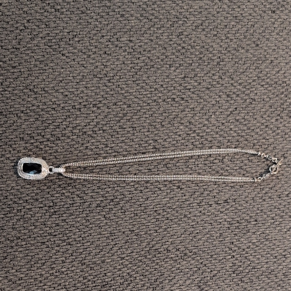 Judith Ripka Silver and Black Necklace - Picture 2 of 4